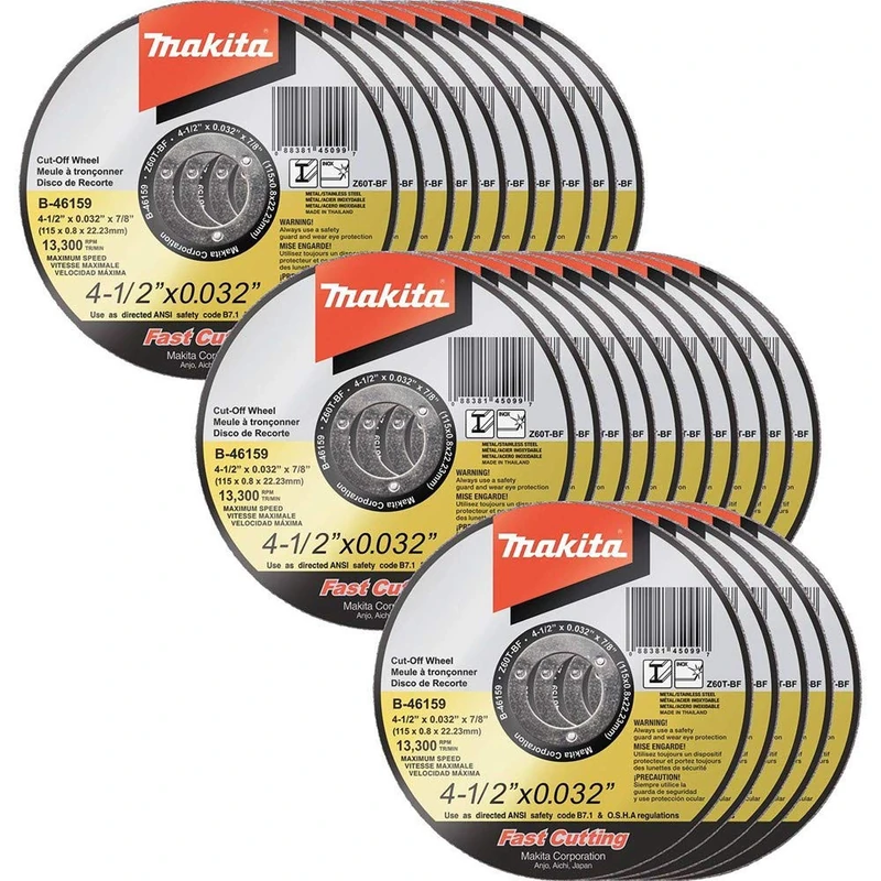 Makita b-46143 4" X .032" x 5/8" Ultra Thin Give, Wheel, Stainless Steel, B-46159-25