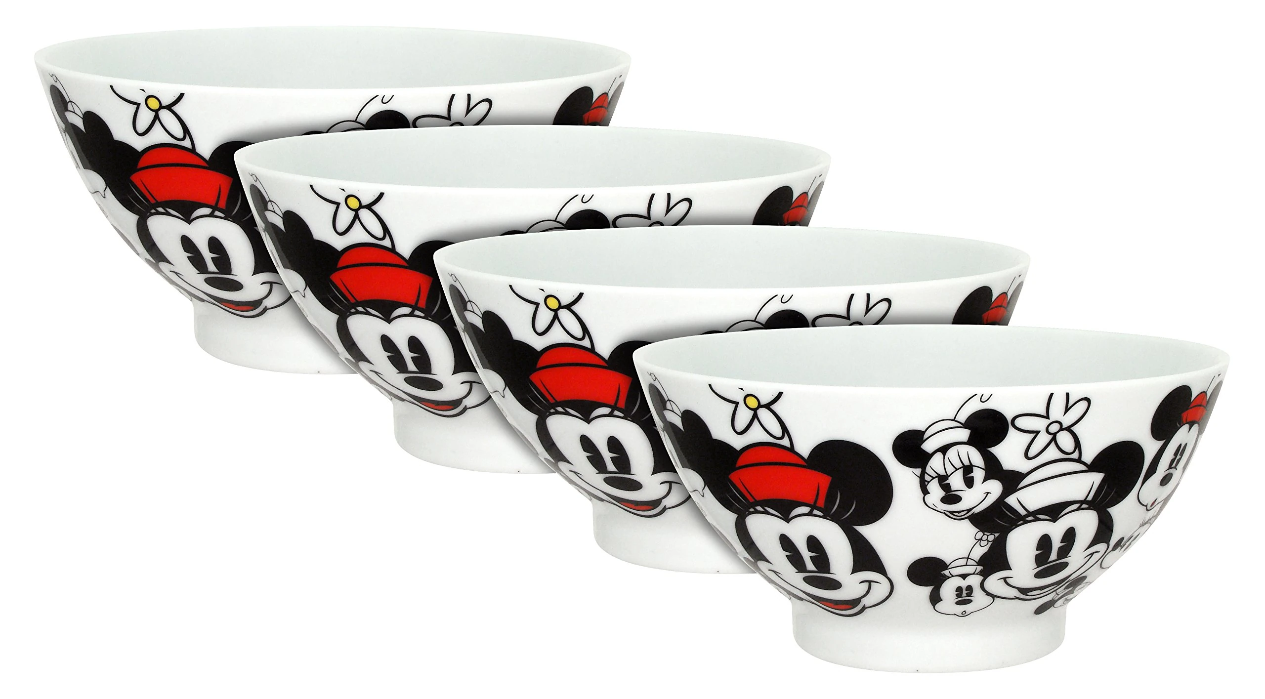 Disney All Over Minnie Soup/Cereal Bowl, Set of 4