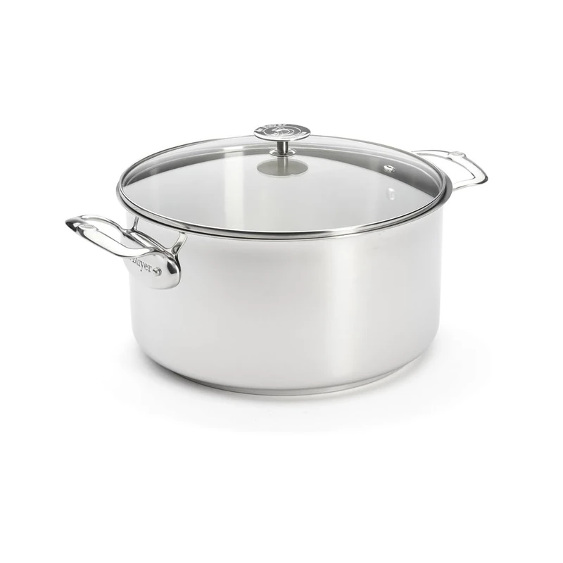 Milady Stainless Steel Stewpan 11-Inch Cap.qt 8.45 with Glass Lid