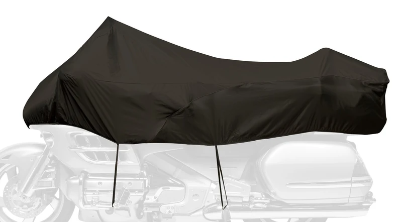 Guardian by Dowco 05140 Travel Ready Water Resistant Reflective Premium Motorcycle Half Cover: Black, Large Touring