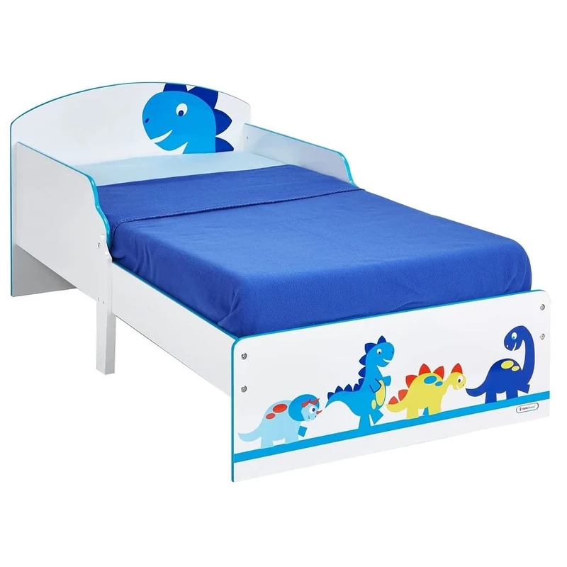 Hello Home Dinosaur Toddler Bed, White, 142 x 77 x 59 cm