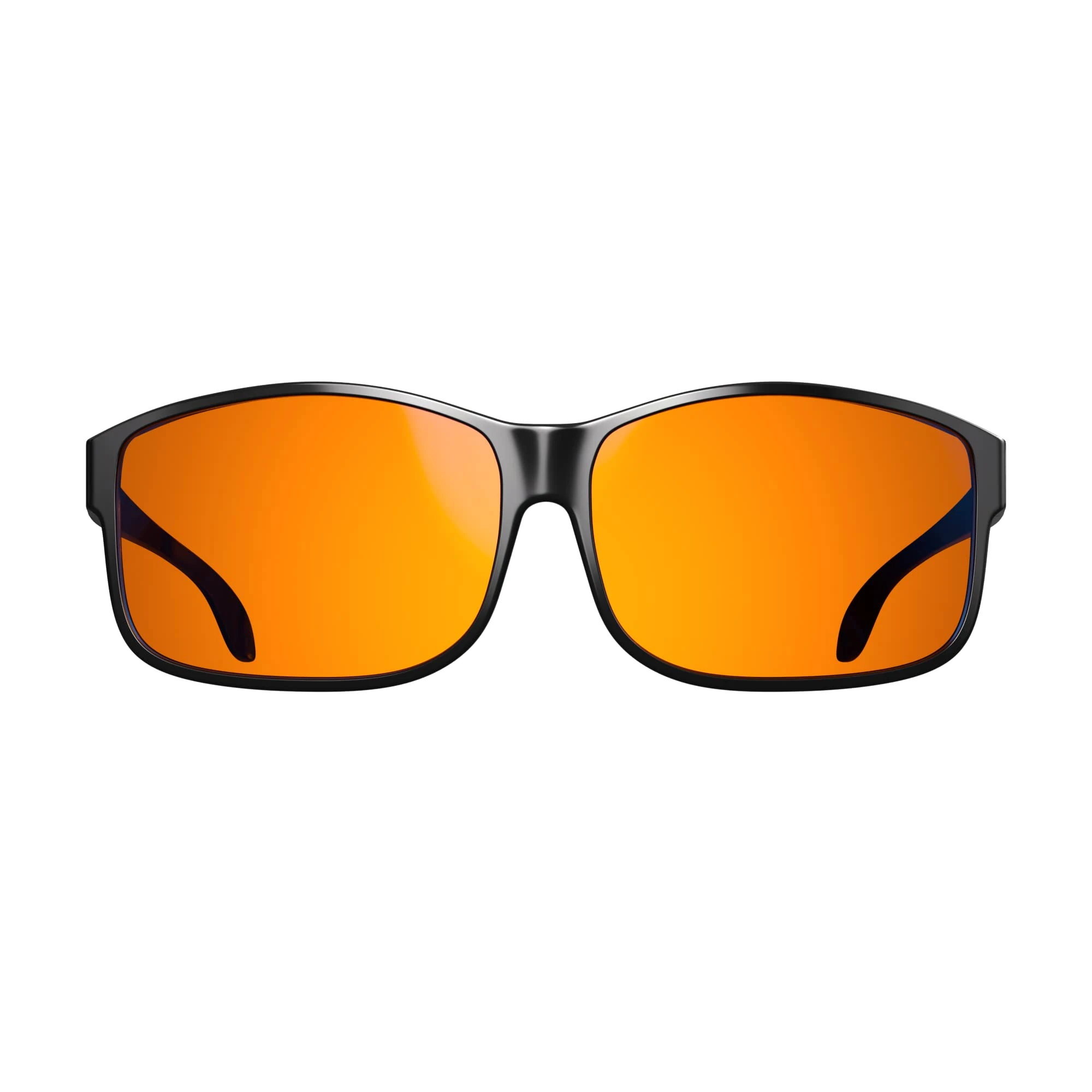 Swanwick Fitover Night Swannies - Premium Blue Light Blocking Glasses - Orange Tint for Superior Blocking (up to 500nm) from Gaming PC and Smartphone Screen Glare - Sleep Support (Black, Regular)
