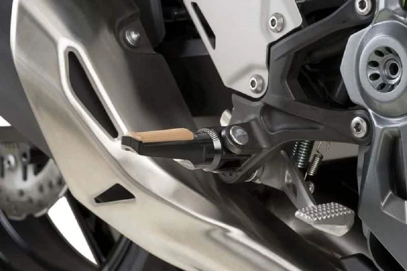 Puig 7282N Pilot Adapters Footpegs, Black, Set of 2