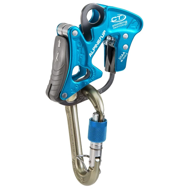 Climbing Technology Alpine Carabiner Insurer Discensore Up Function, Blue