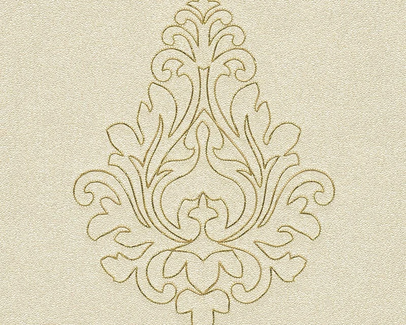 Architects Paper Nobile Classic Patterned Wallpaper Textured Wallpaper Cream Metallic, Beige, 969822 - Image 1