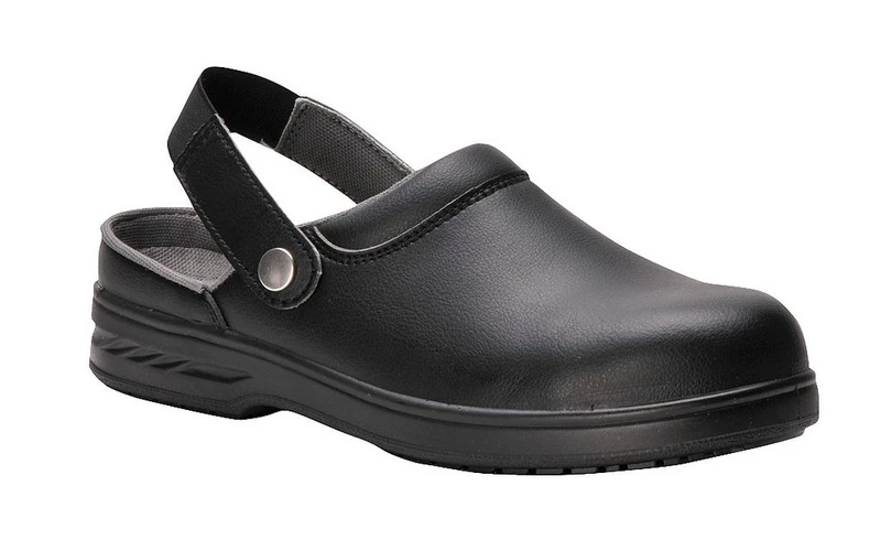 Portwest Steelite Safety Clog SB AE WRU, Size: 34, Colour: Black, FW82BKR34