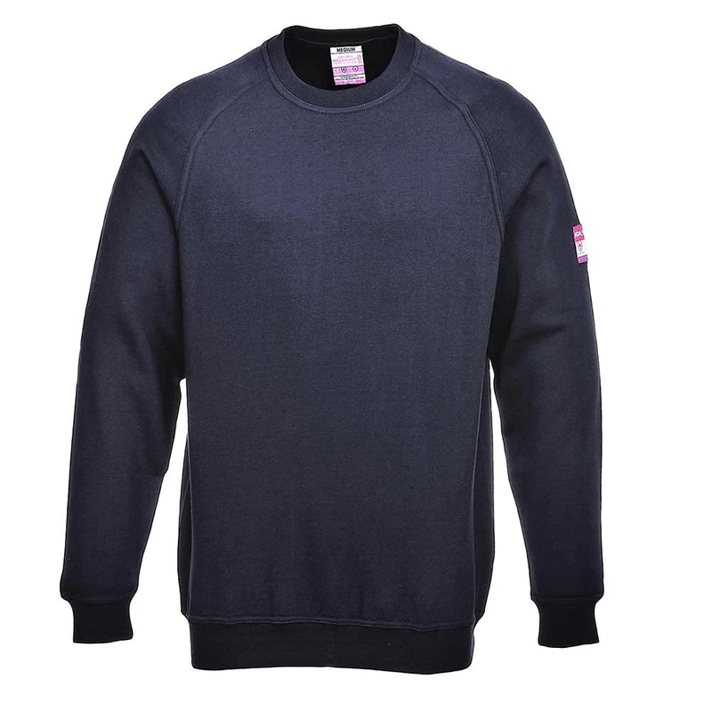 Portwest FR12NARXS FR Anti-Static Long Sleeve Sweatshirt, X-Small, Navy