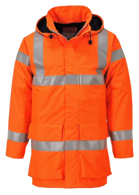 Portwest Bizflame Rain Hi-Vis Multi Lite Jacket, Size: XL, Colour: Orange, S774ORRXL