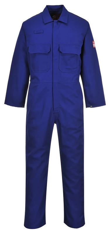 Portwest BIZ1 Mens Heat Flame Resistant Welding Overalls Bizweld FR Protective Boiler Suit Work Coveralls Durable Workwear Mechanics Warehouse Garages Royal Blue, 4X-Large