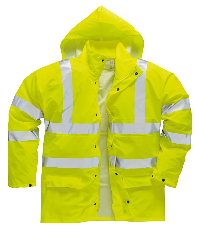 Portwest S491 Waterproof Breathable Sealtex Ultra Hi-Vis Rain Jacket Yellow, X-Small