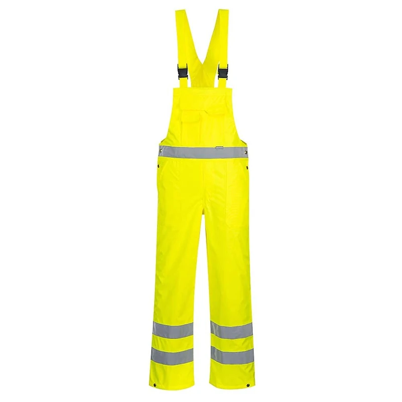 Portwest Hi-Vis Bib and Brace - Unlined, Size: S, Colour: Yellow, S388YERS
