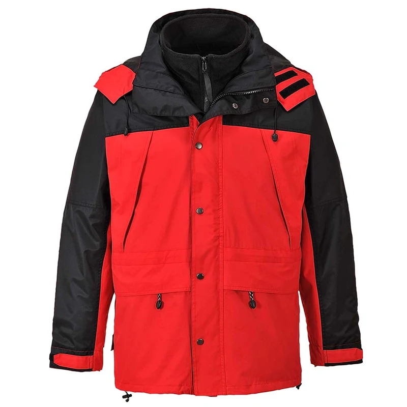 Portwest Orkney 3-in-1 Breathable Jacket, Size: L, Colour: Red, S532RERL