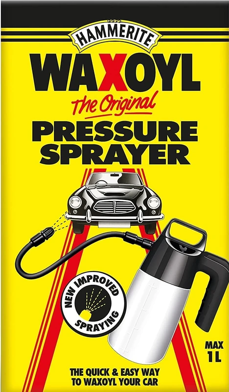 Waxoyl High Pressure Sprayer Kit with Extension Hose and Spray Nozzle for Car Wax Spray and Car Polish. Car Care Kit by Hammerite for Waxoyl, Perfect for Car Shampoo and Wax - Image 1