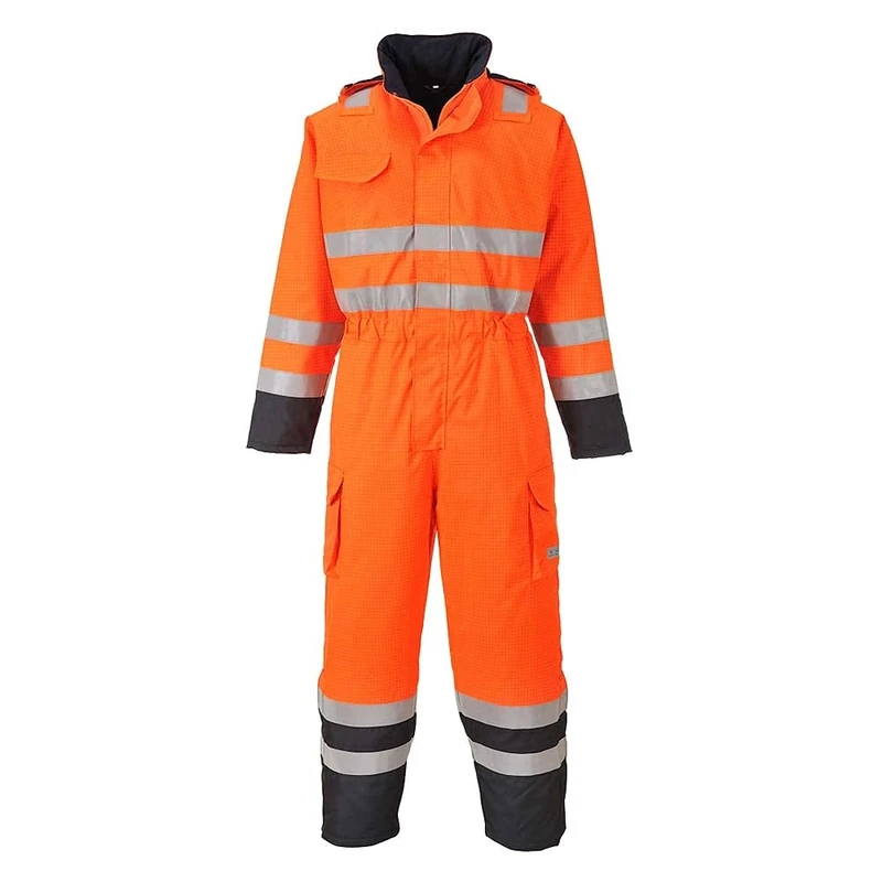 Portwest Bizflame Rain Hi-Vis Multi Coverall, Size: XL, Colour: Orange/Navy, S775ONRXL