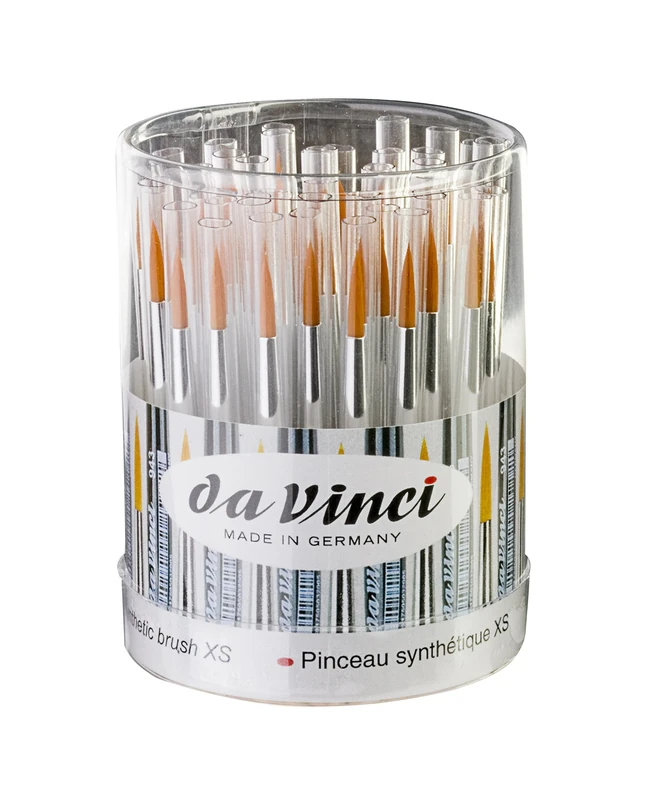 Da Vinci 5332 Series Transparent Box with 50 Synthetic Brush, Fiber, Black, 10 x 5.5 x 30 cm
