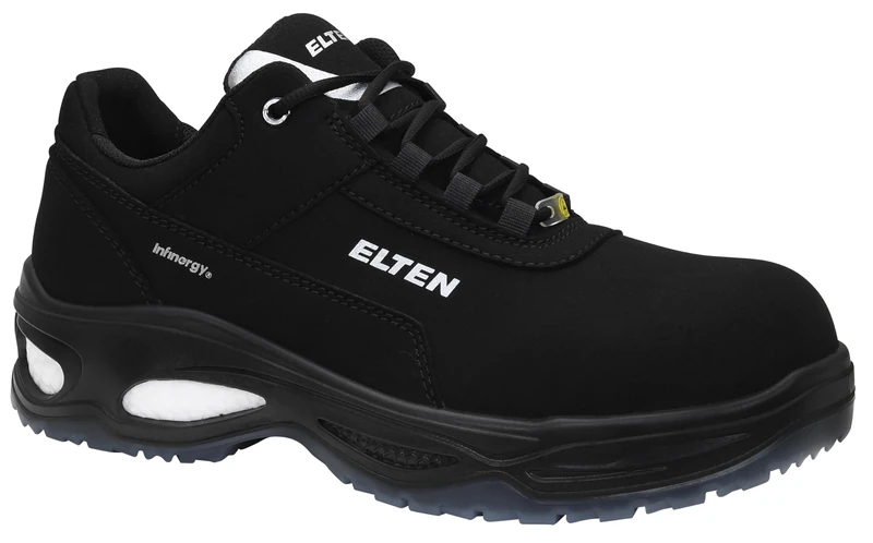 ELTEN MILLOW Low ESD S2 Men's Safety Shoes, Work Shoes, Safety Shoes, Certified According to EN ISO 20345: S2, Plastic Cap, Wellmaxx (Black), UK 12