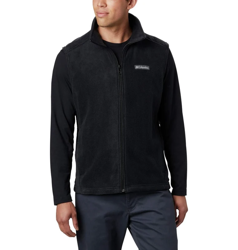 Columbia Men's Big and Tall Steens Mountain Full Zip Soft Fleece Vest, Blk, 1X