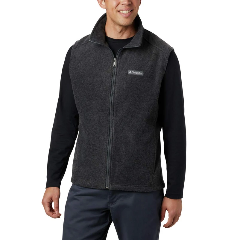 Columbia Men's Steens Mountain Vest Fleece, Charcoal Heather, 2X Tall