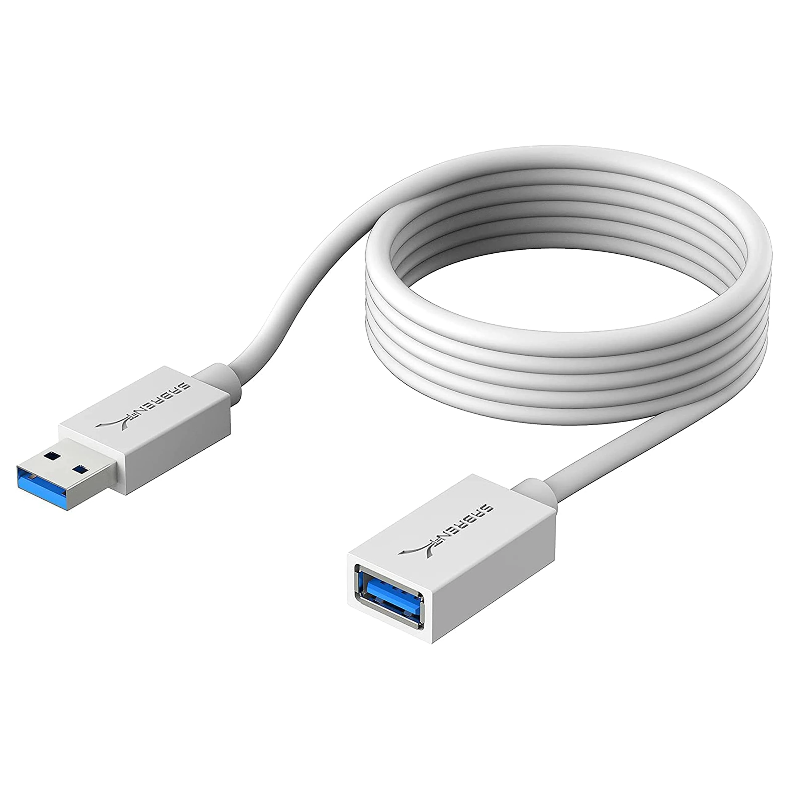 SABRENT USB Extension Cable 1.8M, USB A 3.0 Male to Female, Data Sync USB Extender Cord 5Gbps High Speed for Charging Cable, USB Stick, Printer, PS4/5, USB Hub, External Hard Drive, etc (CB-306W)