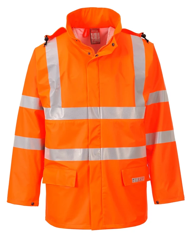 Portwest Sealtex Flame Hi-Vis Jacket, Color: Orange, Size: 3 XL, FR41ORRXXXL