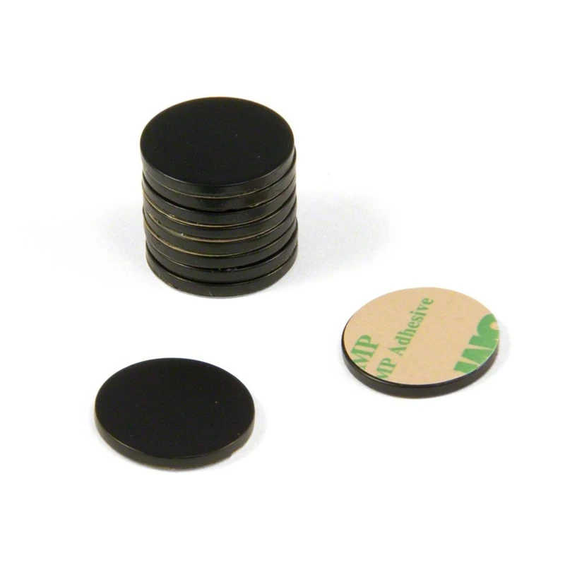Black Painted Mild Steel Disc with 3M Self Adhesive for Arts, Crafts, Model Making, DIY and Hobbies - 20mm dia x 2mm thick - Pack of 200