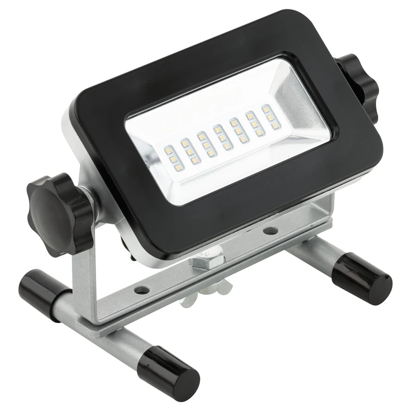 Eglo LED Outdoor floodlight Piera, Portable Garage Work Light Made of Aluminium and Black Plastic, Small Table lamp with swivelling spot Light, IP44, Neutral White, 480lm