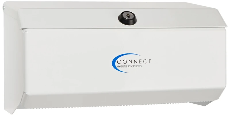 Connect AWD-DS0911 Wall Mountable 10" / 25cm Hygiene Roll Dispenser, Lockable With Serration