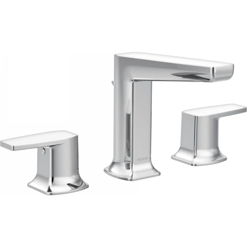Moen TS8002 Chrome Two-Handle Low Arc Bathroom Faucet