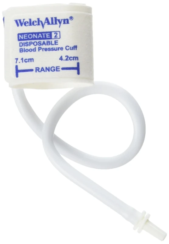 Welch Allyn 5082-102-1 One-Tube Neonatal Soft Disposable One-Piece Blood Pressure Cuffs with Luer Slip Connectors, Neonate [size 2] 1 Tube (Pack of 10)