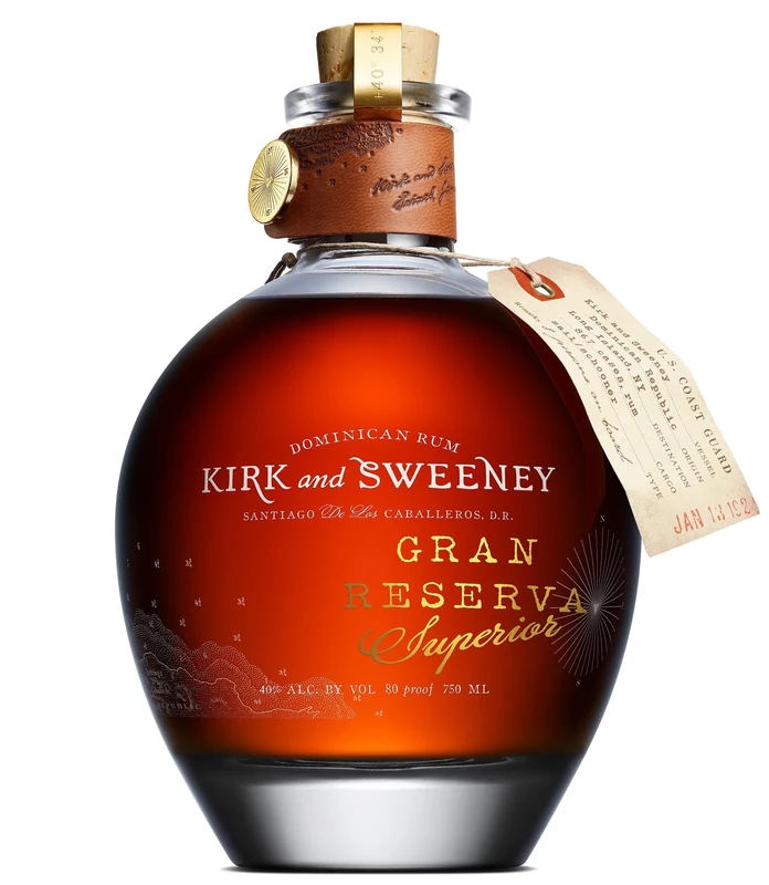 Kirk & Sweeney Gran Reserva Superior Dominican Republic Rum 70cl (40% ABV) | Handcrafted Golden Rum, A Full-Bodied Honey & Vanilla Flavoured Rum with a Smooth Oak Finish - Alcohol Gift for Women & Men