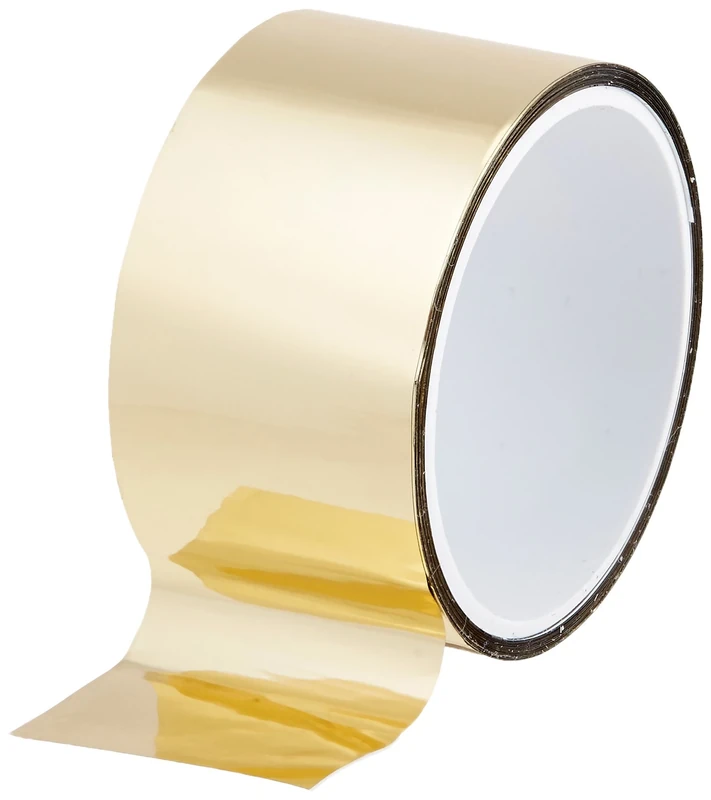 TapeCase 21-72-MPFT-GOLD Gold Metalized Polyester/Acrylic Adhesive Film Tape, 0.002" Thick, 72 yd. Length, 21" Width, 1 Roll