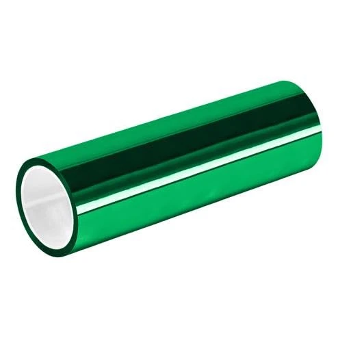 TapeCase 27-5-MPFT-GREEN Green Metalized Polyester/Acrylic Adhesive Film Tape, 0.002" Thick, 5 yd. Length, 27" Width, 1 Roll