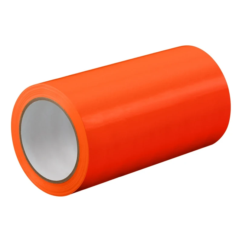 TapeCase TC414-36" X 72YD-FLUORANGE Fluorescent Orange UPVC/Rubber Adhesive Film Tape, 0.0023" Thick, 72 yd. Length, 36" Width, 1 Roll