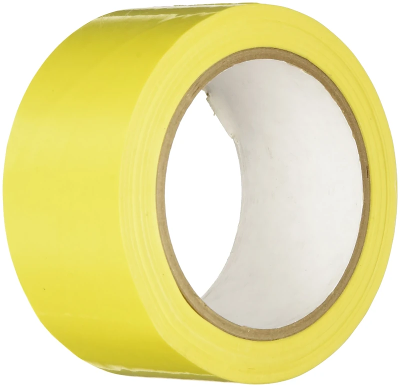 TapeCase TC414-18" X 72YD-YELLOW Yellow UPVC/Rubber Adhesive Film Tape, 0.0023" Thick, 72 yd. Length, 18" Width, 1 Roll
