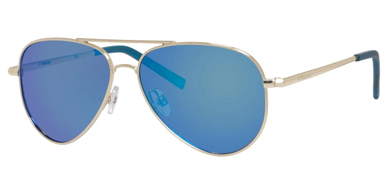 Polaroid Unisex Kids Pld 8015/N Jy J5g Sunglasses, Gold/Greyblmirror Pz, 52 UK