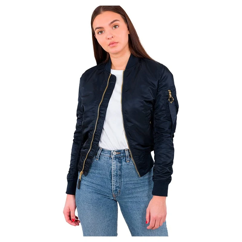 Alpha Industries MA-1 VF LW Bomber Jacket for Ladies Rep Blue/Gold