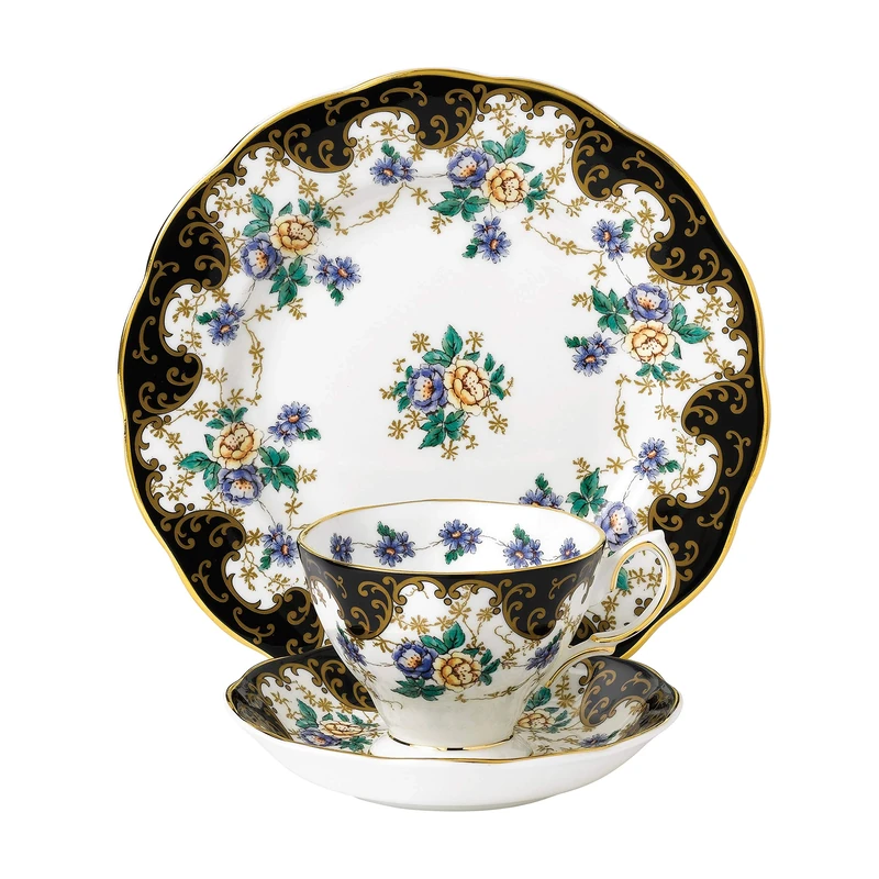 Royal Albert 105 100 Years 40017587 1910 Duchess Teacup, Saucer, 20cm Plate, 3 Pc Set, Bone China