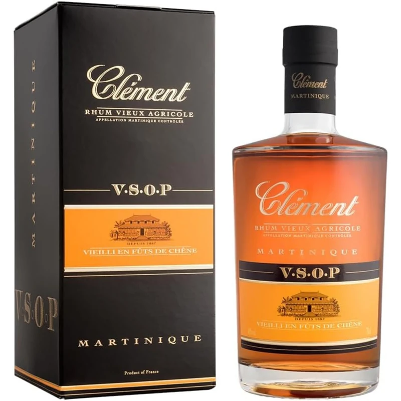 Clément Rhum Clement VSOP: Rhum Agricole with natural flavours | Distilled, aged and bottled in Martinique | 40% Alcohol, 700ml | Perfect for neat or in cocktails