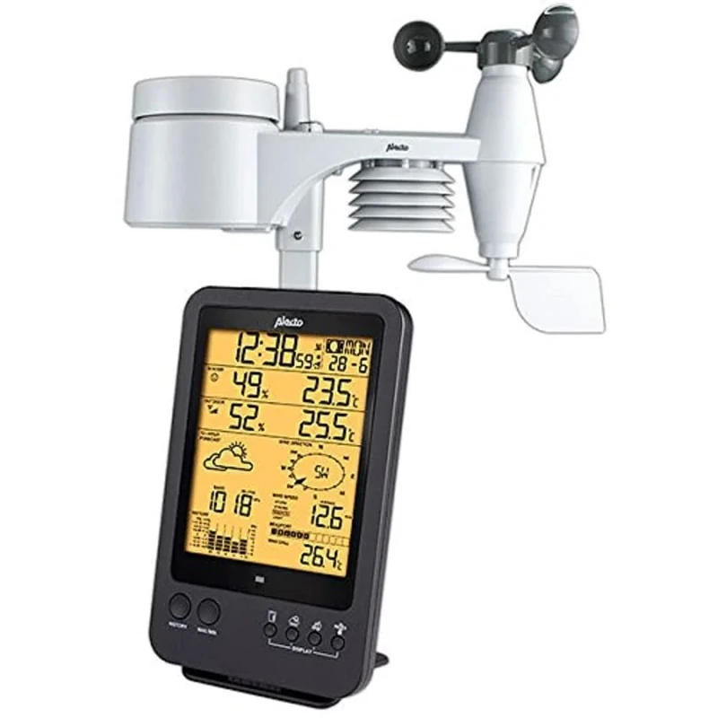 Alecto WS-4700 Professional Digital Weather Station, Black, 13 x 5.4 x 27.8 cm
