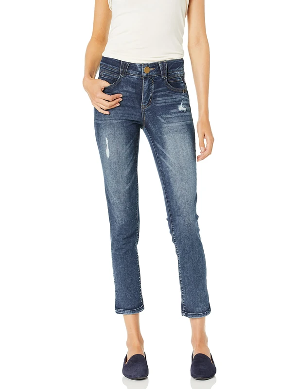 Democracy Women's Ab Solution Crop Jean - Blue - 6