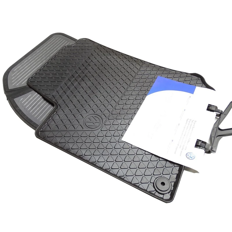 Volkswagen 1J1061550041 Rubber Footmat with Front and Rear for Left Hand Drive, Black, Set of 4