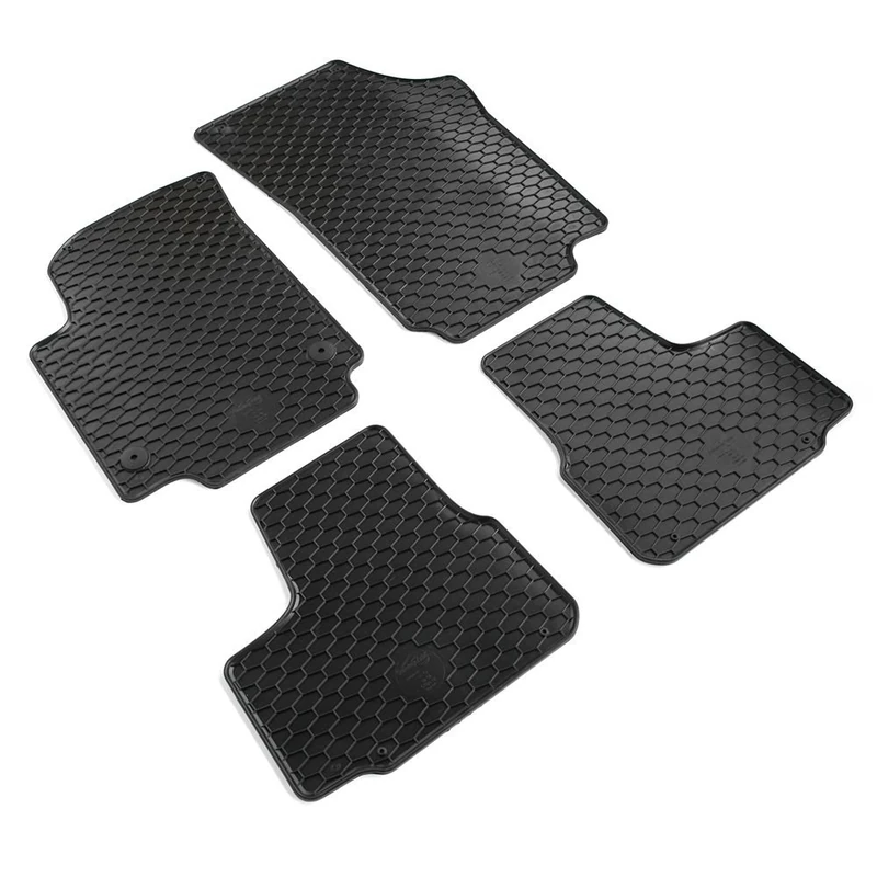 Volkswagen 1S1061550041 Rubber Footmat with Front for Left Hand Drive, Black, Set of 4