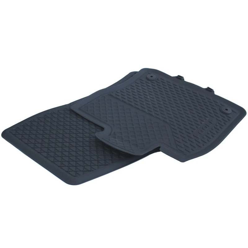 Volkswagen 517061502A82V All Weather Mat Front and Rear for Left Hand Drive, Titanium Black, Set of 2