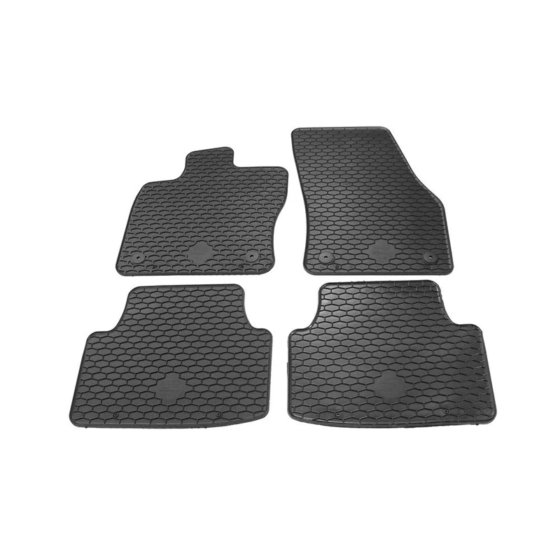 Volkswagen 517061550041 Rubber Footmat with Front and Rear for Left Hand Drive, Black, Set of 4