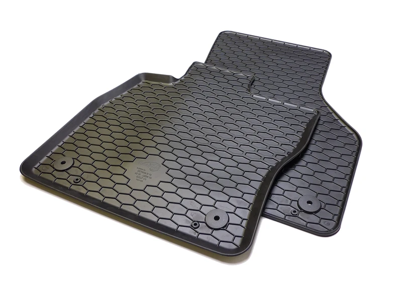 Volkswagen 5G1061550C041 Rubber Footmat with Front and Rear for Left Hand Drive, Black, Set of 4