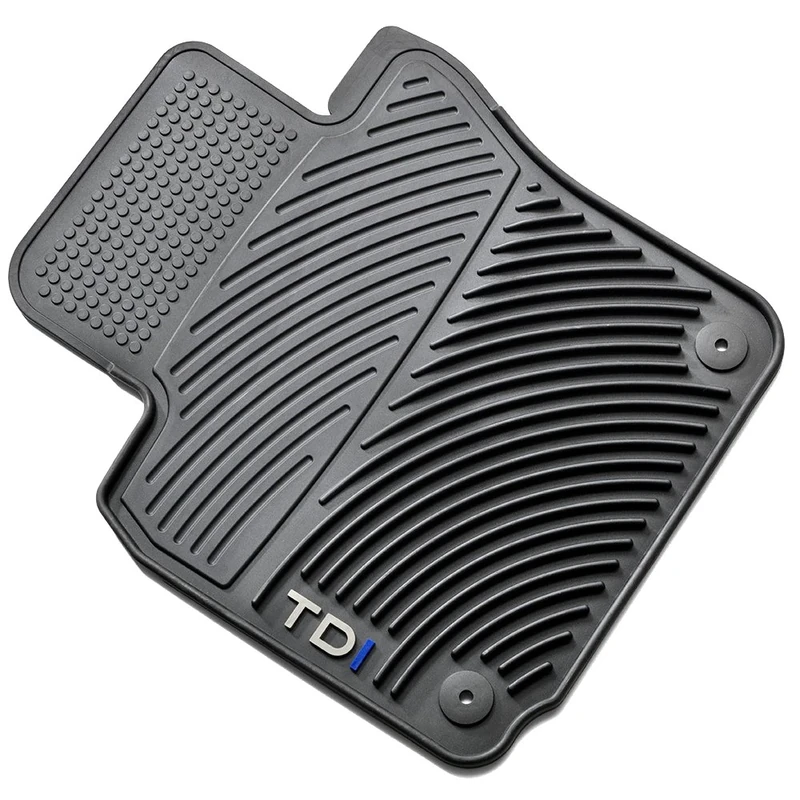 Volkswagen 5C7061550E041 Rubber Footmat with Front and Rear for Left Hand Drive, Black, Set of 4
