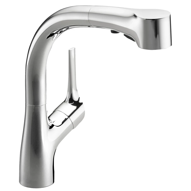 Jacob Delafon E13963-CP Elate Sink Mixer Tap with Swivel Spout and Pull-Out Spray Nozzle, Chrome