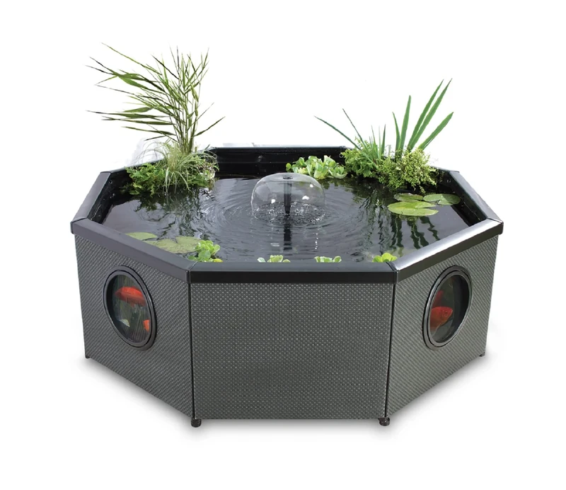 Blagdon Affinity Grand Octagon Living Water Feature Patio Pool Pond, with Inpond 5-in-1 3000 Filter Pump & UV Clarifier, LED Sotlight, 3 Fountain Feature Heads, 1 Planting Basket - Large
