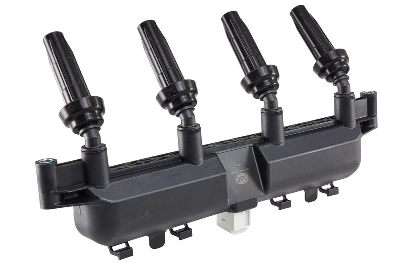 HELLA 5DA 193 175-441 Ignition Coil - 12V - 4-pin connector - Block Ignition Coil - Bolted