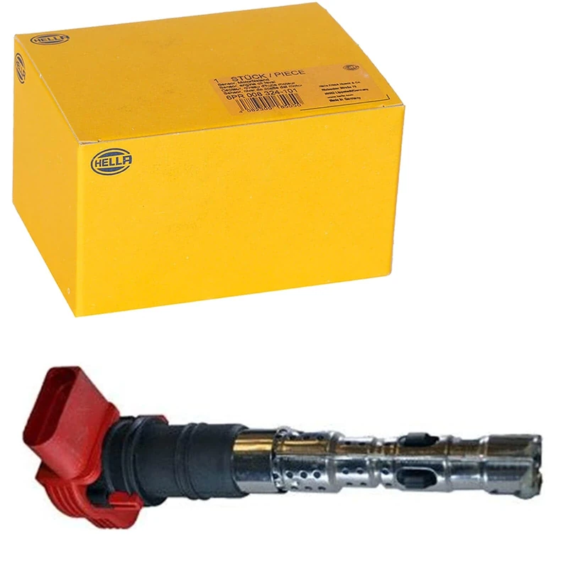 HELLA 5DA 193 175-591 Ignition Coil - 12V - 4-pin connector - Flush-Fitting Pencil Ignition Coils - Plugged